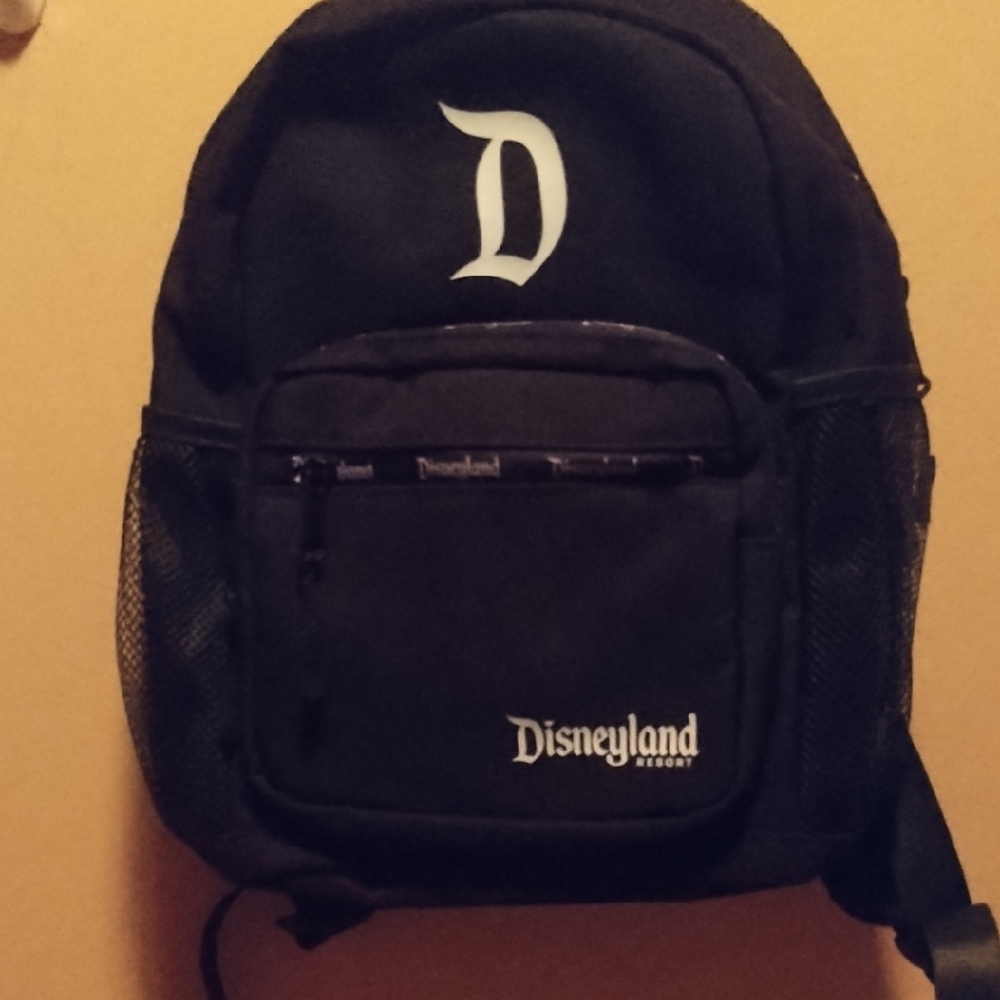Disneyland Large Black Backpack with White Accents